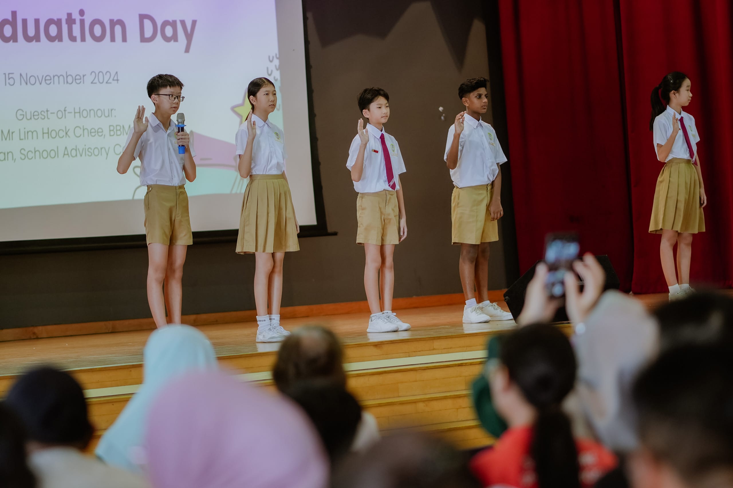P6 student pledge on graduation speech 